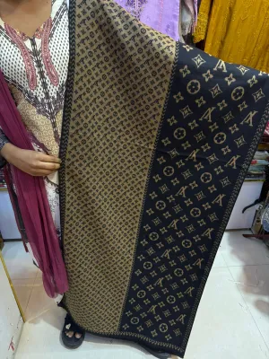 Elegant Printed China Wool Stole